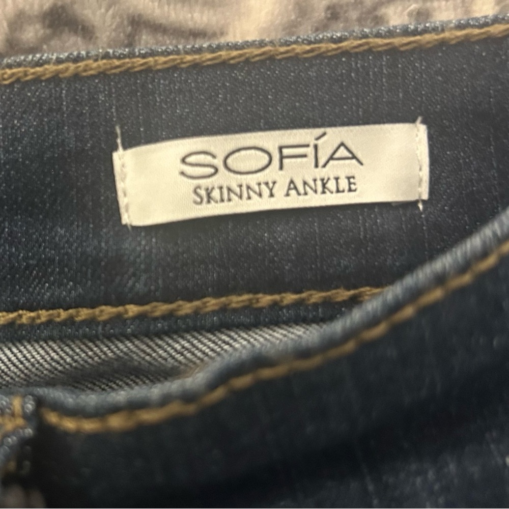 Sofía by Sofía Vergara Dark Blue Mid-Rise Skinny Ankle Jeans - Picture 3 of 6